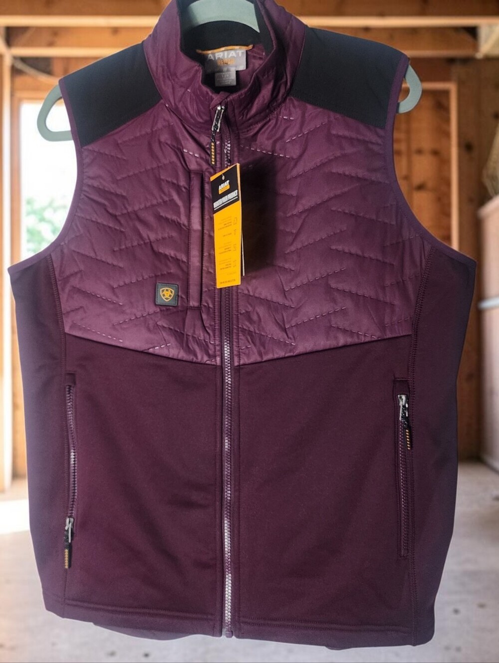 Ariat Rebar Cloud 9 Vest Women's Purple & Black Size Large NWT